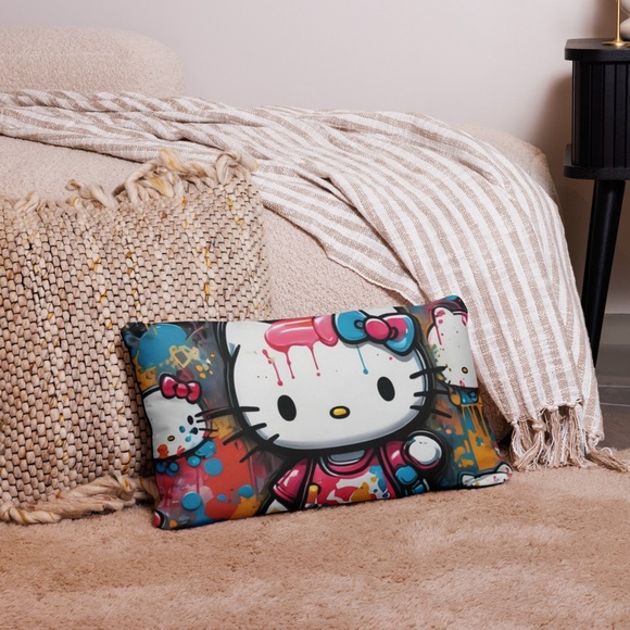 Hello Kitty Graffiti Pillow NWT - Picture 6 of 11